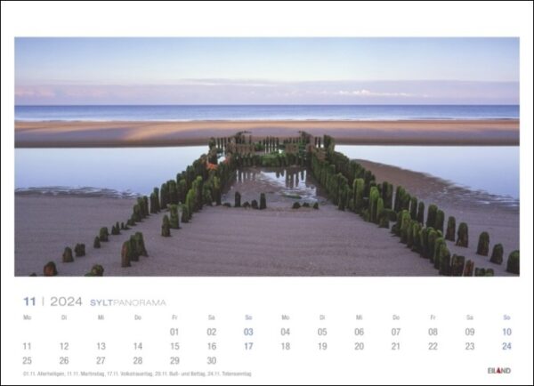 Ein Sylt-Panorama 2024 mit atemberaubendem Strandpanorama und goldenem Sand.