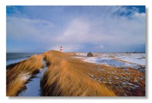 An der Küste - Winter am Leuchtturm „Ellenbogen“.