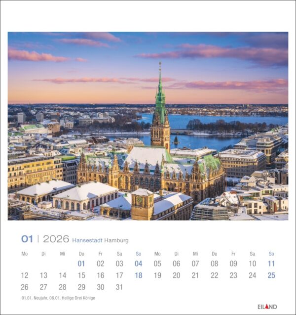 Hansestadt Hamburg - PostkartenKalender 2026 – Bild 2