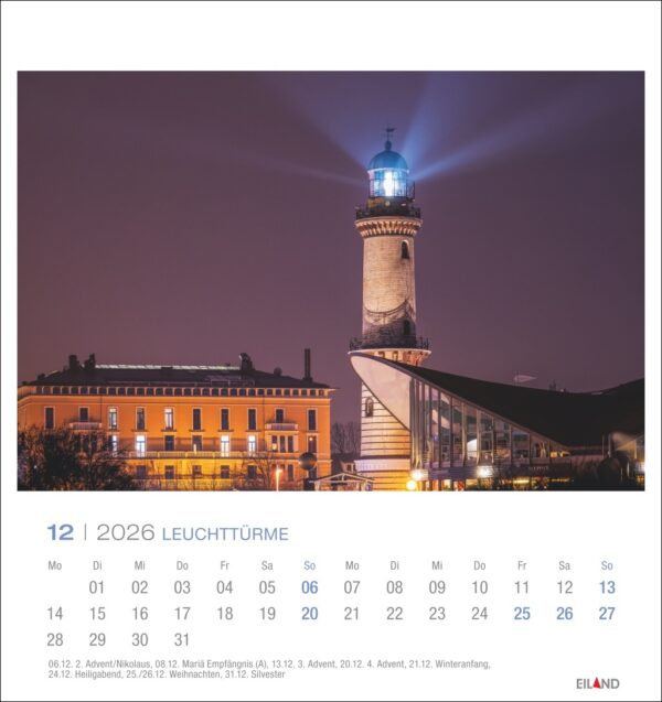 Leuchttürme - Postkartenkalender 2026 – Bild 13
