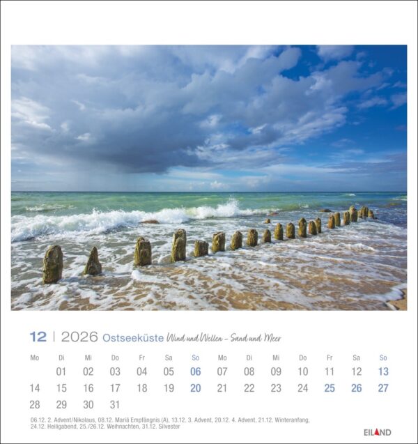 Ostseeküste - Postkartenkalender 2026 – Bild 13