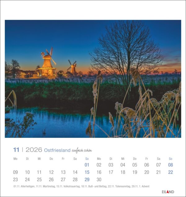 Ostfriesland einfach schön - Postkartenkalender 2026 – Bild 12