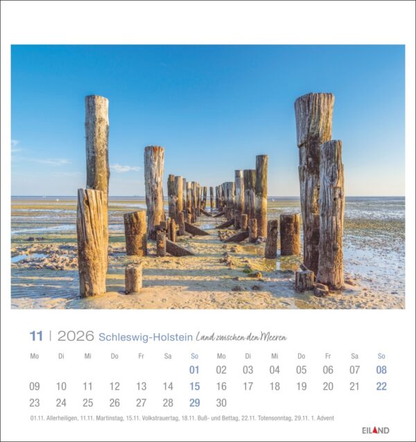 Schleswig-Holstein - PostkartenKalender 2026 – Bild 12