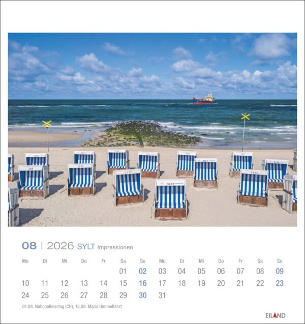 Sylt Impressionen - PostkartenKalender 2026 – Bild 9