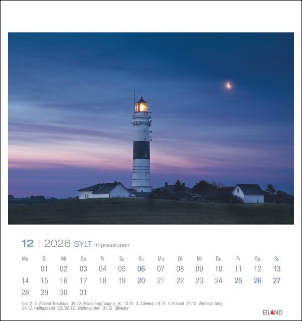 Sylt Impressionen - PostkartenKalender 2026 – Bild 13